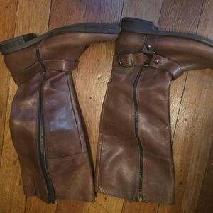 Aldo Size 10 Brown Leather Riding Boots